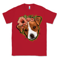 Red jack russel floral Classic Tee - Jasminsmagicworld