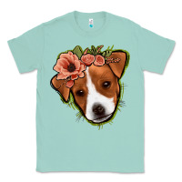 Seafoam jack russel floral Classic Tee - Jasminsmagicworld