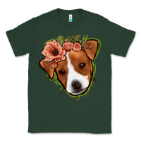 Sports Green jack russel floral Classic Tee - Jasminsmagicworld