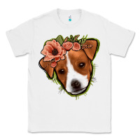White jack russel floral Classic Tee - Jasminsmagicworld