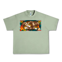 Oil Green western cow cockerel chick  serape leopard sunflowers license plate te Urban Heavy Tee - BarkalooDesign