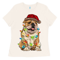 Bone christmas bulldog Ladies Tee - RanaPortraitStore