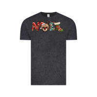 Vintage Black noel with sock and reindeer Vintage Tee - AdoDesignShop