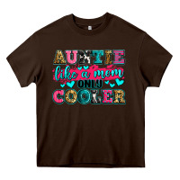 Chocolate Brown auntie like a mom only cooler Heavy Core Tee - Zillion Design Studio