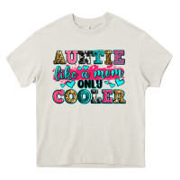 Cream auntie like a mom only cooler Heavy Core Tee - Zillion Design Studio