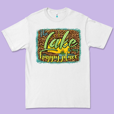 The Lake Is My Happy Place Premium Tee Designed By Hra Design Shop