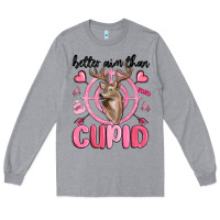 Heather Grey better aim than cupid Long Sleeve Tee - MaliasSmallBusiness