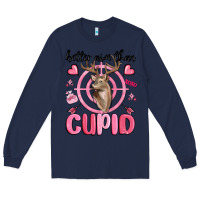 Navy better aim than cupid Long Sleeve Tee - MaliasSmallBusiness