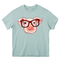Arona pig with red glasses Heavy Core Tee - RanaPortraitStore