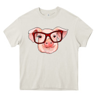 Pig With Red Glasses Heavy Core Tee | Teevron