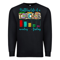 Black battery life of a teacher monday friday Premium Sweatshirt - NancyCooperArtShop
