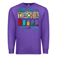 Purple battery life of a teacher monday friday Premium Sweatshirt - NancyCooperArtShop