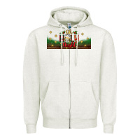 Oatmeal Heather oh holy night Zipper Hoodie - BundleAndBundleShop