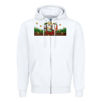 White oh holy night Zipper Hoodie - BundleAndBundleShop