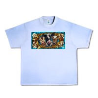 Grape Ice western cow turquoise’s white flowers license plate template Urban Heavy Tee - BarkalooDesign