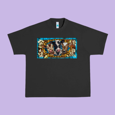 Western Cow Turquoise’s White Flowers License Plate Template Urban Heavy Tee Designed By Barkaloodesign