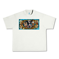 Pistachio western cow turquoise’s white flowers license plate template Urban Heavy Tee - BarkalooDesign