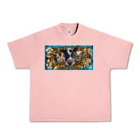 Salmon western cow turquoise’s white flowers license plate template Urban Heavy Tee - BarkalooDesign