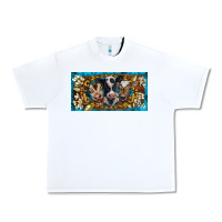 White western cow turquoise’s white flowers license plate template Urban Heavy Tee - BarkalooDesign