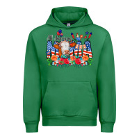 Emerald All American Mama Cow Flowers Urban Hoodie - CowCowDesign