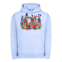 Pigment Grape Ice All American Mama Cow Flowers Urban Hoodie - CowCowDesign