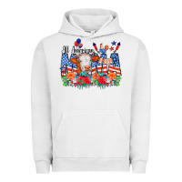 Pigment Lunar Rock All American Mama Cow Flowers Urban Hoodie - CowCowDesign