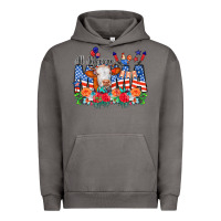 Pigment Tornado All American Mama Cow Flowers Urban Hoodie - CowCowDesign