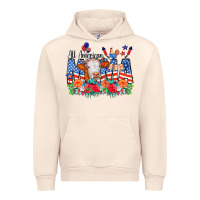 Sandshell All American Mama Cow Flowers Urban Hoodie - CowCowDesign