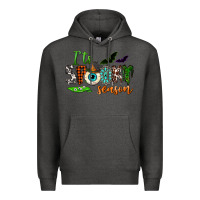 Charcoal Heather It's spooky season Premium Hoodie - NancyCooperArtShop