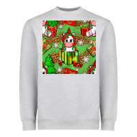Heather Grey Christmas unicorn and gift box Heavyweight Sweatshirt - NancyCooperArtShop