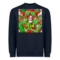 Navy Christmas unicorn and gift box Heavyweight Sweatshirt - NancyCooperArtShop