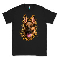 Black german shepherd leopard background Classic Tee - Jasminsmagicworld
