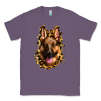 Lavender german shepherd leopard background Classic Tee - Jasminsmagicworld