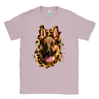 Lilac german shepherd leopard background Classic Tee - Jasminsmagicworld