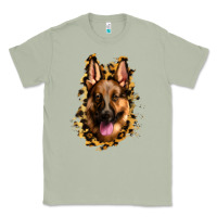 Matcha german shepherd leopard background Classic Tee - Jasminsmagicworld
