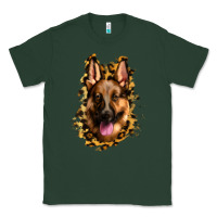 Sports Green german shepherd leopard background Classic Tee - Jasminsmagicworld
