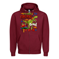 Burgundy ready to crush pre k Zipper Hoodie - BundleAndBundleShop