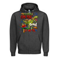 Charcoal Heather ready to crush pre k Zipper Hoodie - BundleAndBundleShop