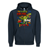 Navy ready to crush pre k Zipper Hoodie - BundleAndBundleShop