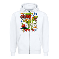 White ready to crush pre k Zipper Hoodie - BundleAndBundleShop