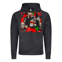 Vintage Black ladybug gnomes seamless pattern Vintage Hoodie - BundleAndBundleShop