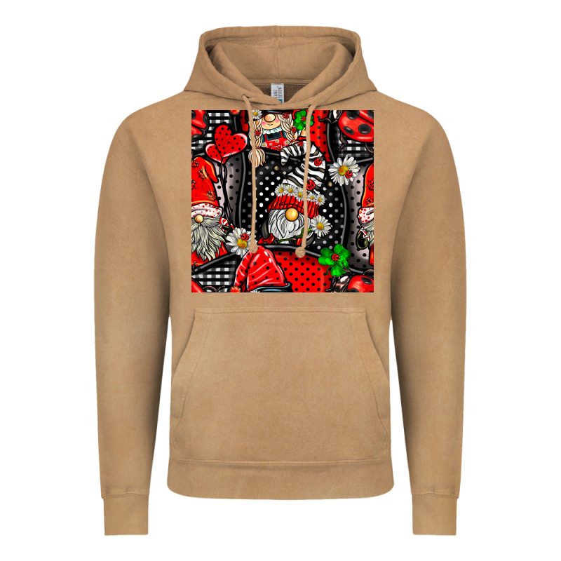 Ladybug Gnomes Seamless Pattern Vintage Hoodie by BundleAndBundleShop | Teevron