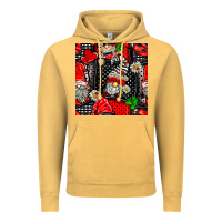 Vintage Mustard ladybug gnomes seamless pattern Vintage Hoodie - BundleAndBundleShop