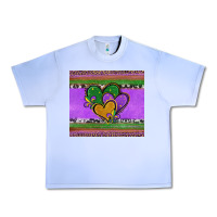Grape Ice mardi gras hearts and fleur de lis Urban Heavy Tee - Jasminsmagicworld