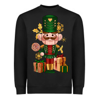 Black Christmas Nutcracker Heavyweight Sweatshirt - NancyCooperArtShop