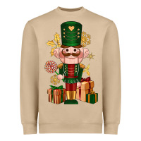 Mushroom Christmas Nutcracker Heavyweight Sweatshirt - NancyCooperArtShop