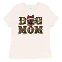 Bone chriistmas dog mom with german shepherd Ladies Tee - RanaPortraitStore