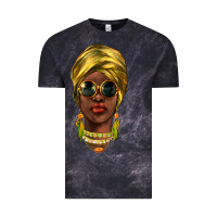 Cloud Black african woman Vintage Tee - NancyCooperArtShop