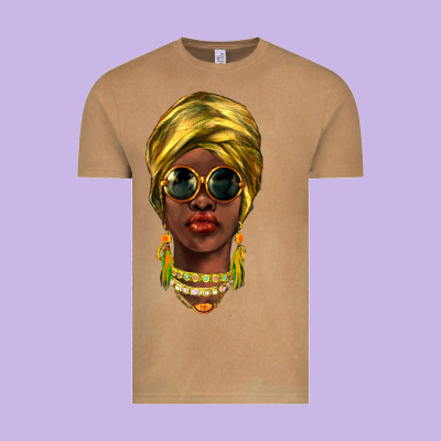 African Woman Vintage Tee Designed By Nancycooperartshop