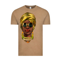 Vintage Coffee african woman Vintage Tee - NancyCooperArtShop